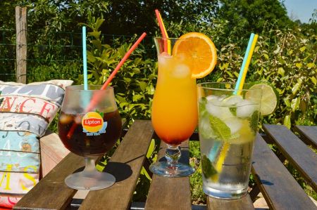 Cocktails op het terras