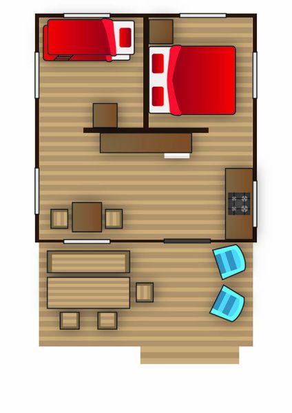 plattegrond safaritent Wood Vallee de lignac